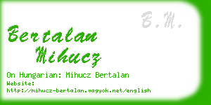 bertalan mihucz business card